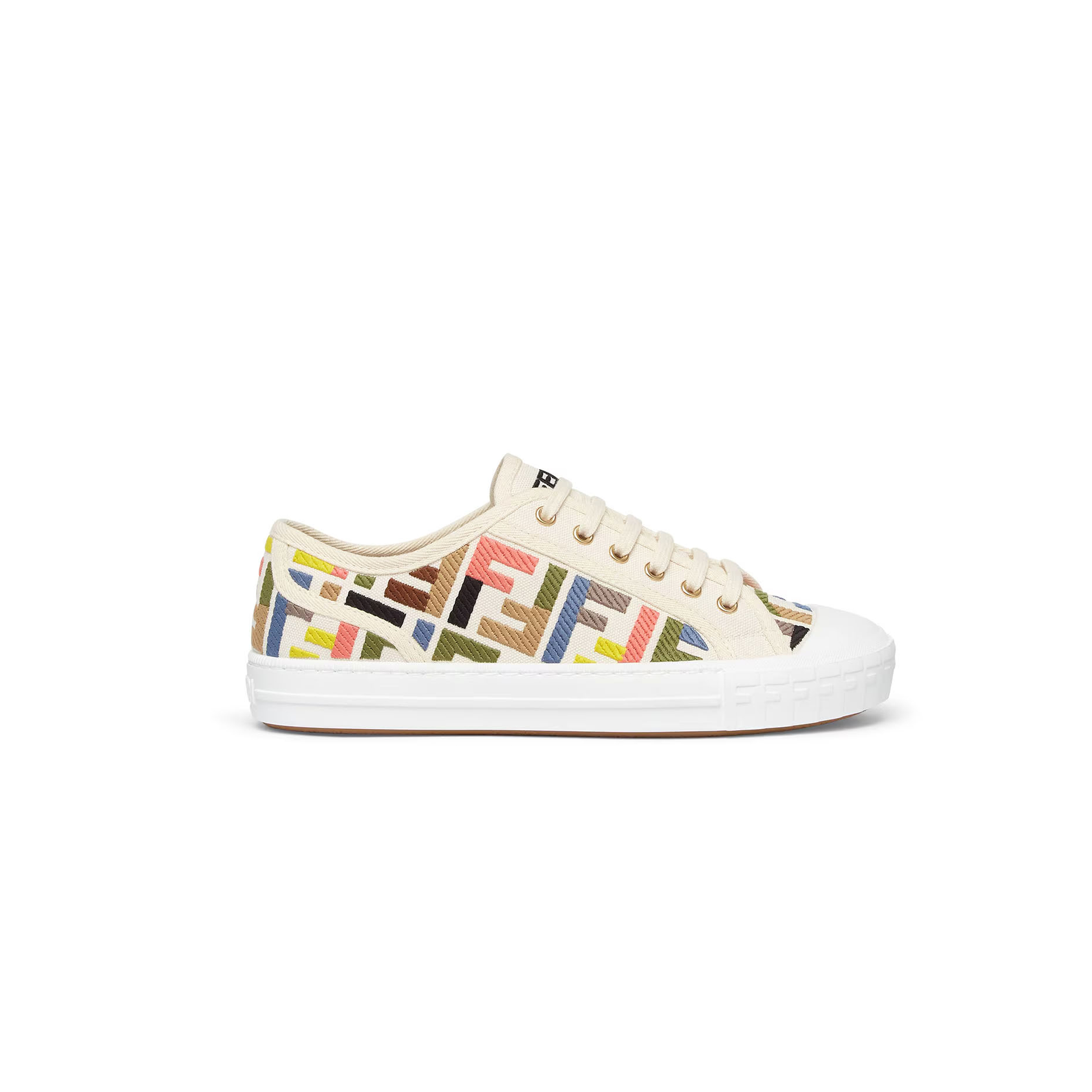 F**di domino multicolor embroidered canvas low-tops 8e8325arivf1c4t